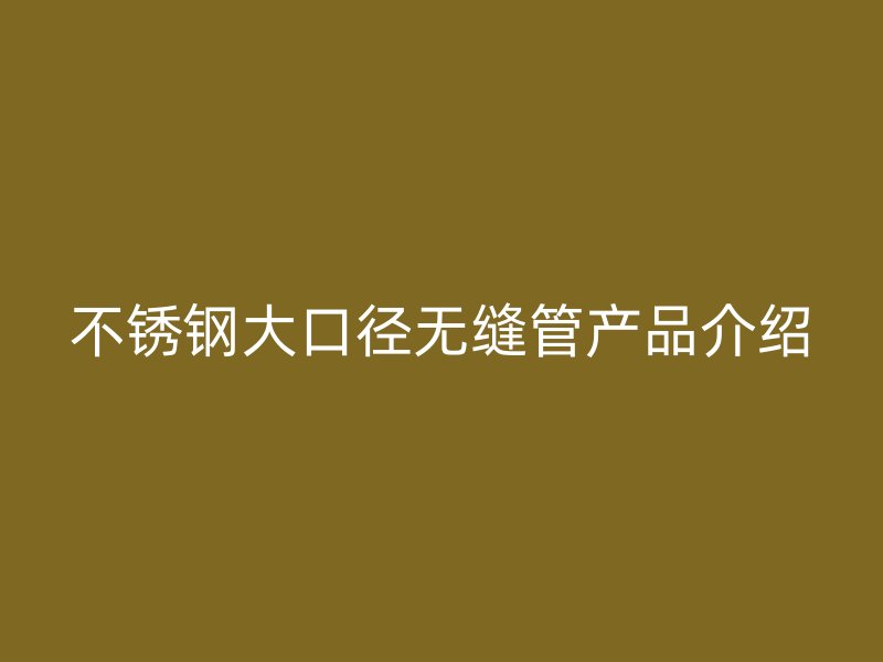 荣耀官方官网入口大口径无缝管产品介绍