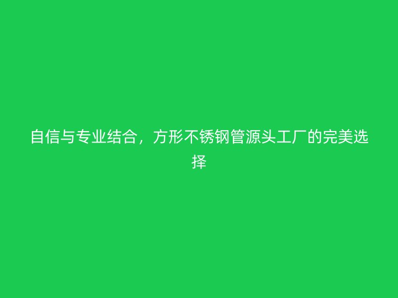 自信与专业结合，方形荣耀官方官网入口管源头工厂的完美选择