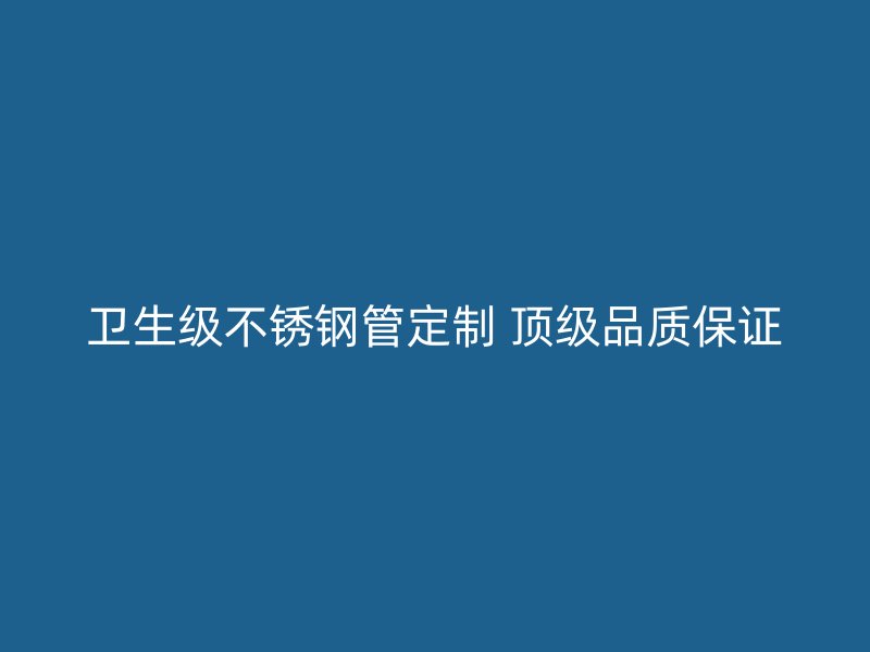 卫生级荣耀官方官网入口管定制 顶级品质保证