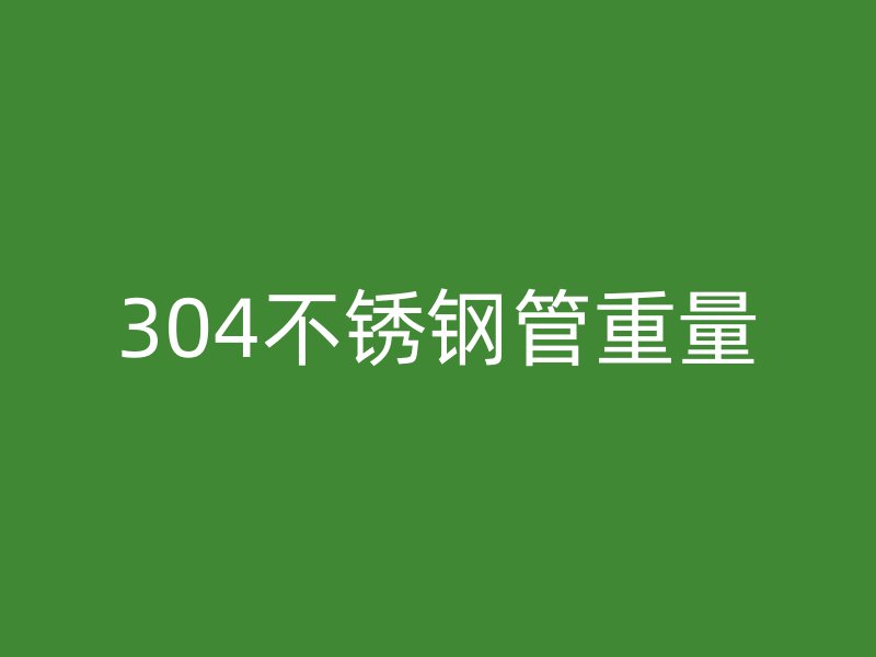 304荣耀官方官网入口管重量
