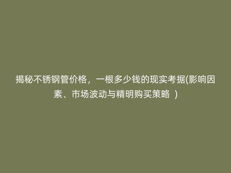 揭秘荣耀官方官网入口管价格，一根多少钱的现实考据(影响因素、市场波动与精明购买策略  )