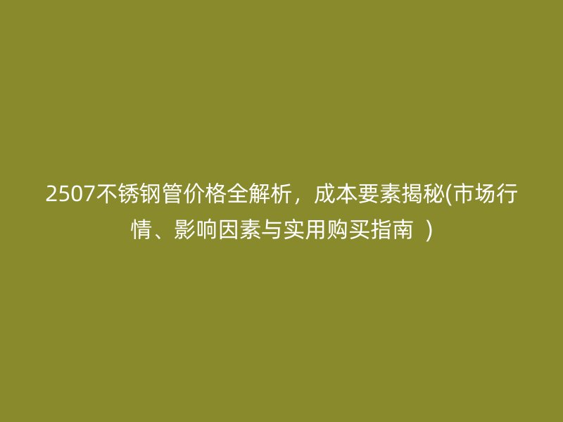 2507荣耀官方官网入口管价格全解析，成本要素揭秘(市场行情、影响因素与实用购买指南  )
