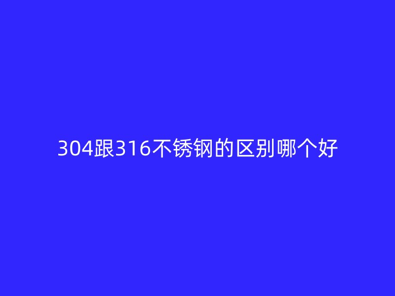 304跟316荣耀官方官网入口的区别哪个好