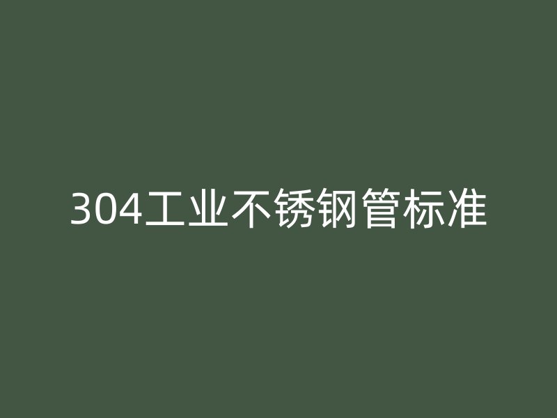 304工业荣耀官方官网入口管标准