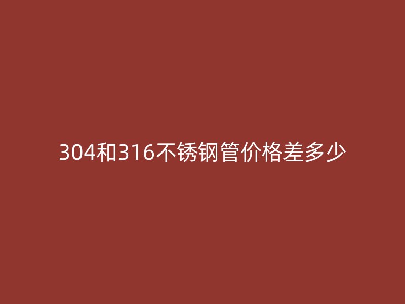 304和316荣耀官方官网入口管价格差多少