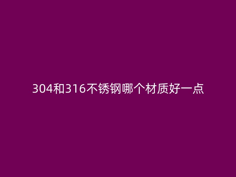 304和316荣耀官方官网入口哪个材质好一点