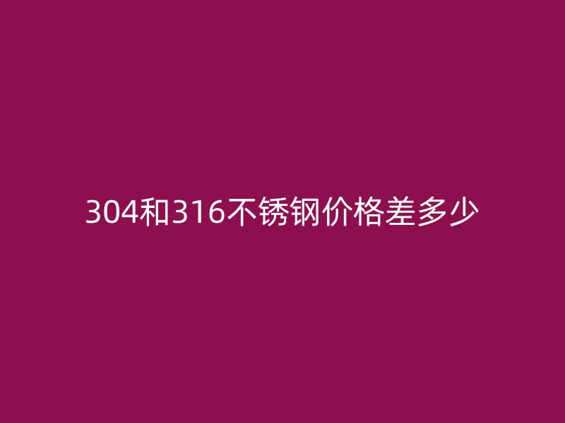 304和316荣耀官方官网入口价格差多少