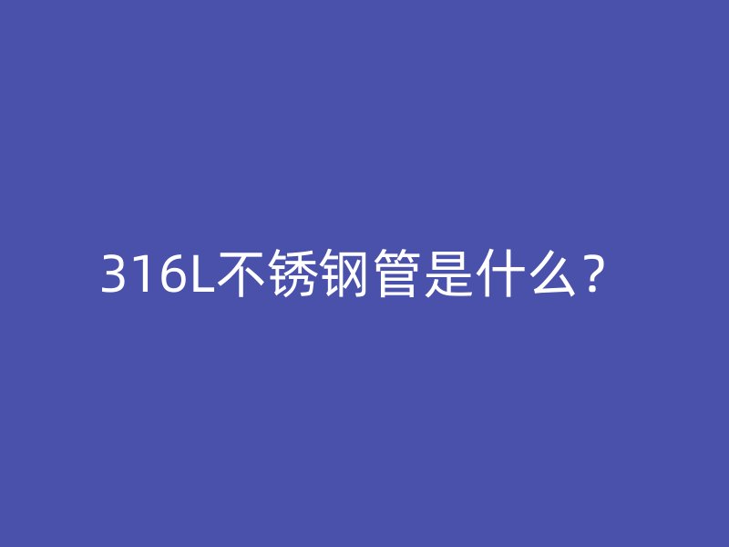316L荣耀官方官网入口管是什么？