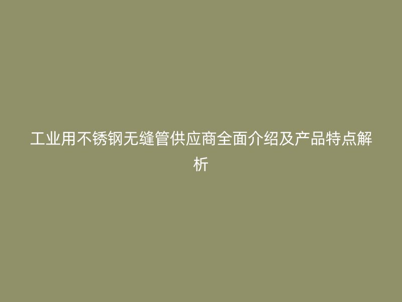 工业用荣耀官方官网入口无缝管供应商全面介绍及产品特点解析