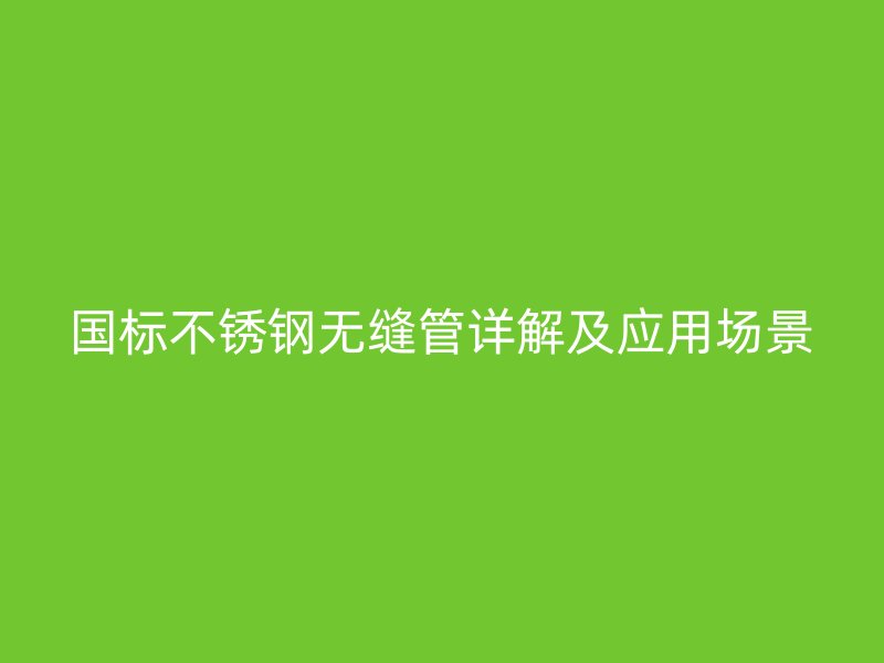 国标荣耀官方官网入口无缝管详解及应用场景