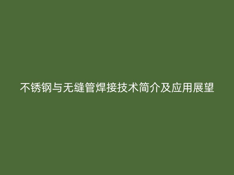荣耀官方官网入口与无缝管焊接技术简介及应用展望