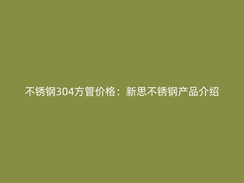 荣耀官方官网入口304方管价格：新思荣耀官方官网入口产品介绍